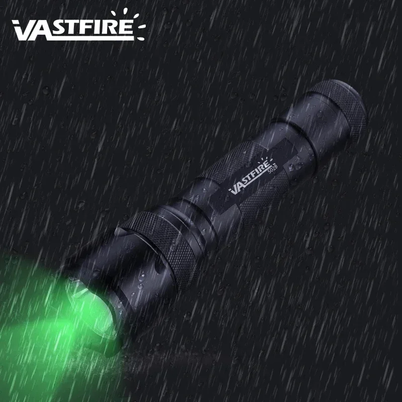 Description Picture 6 of itemLED Hunting Flashlight Green 502B Tactical Torch Green Light 1-Mode Waterproof Outdoor Light Mount+Switch USB Rechargeable Lamp