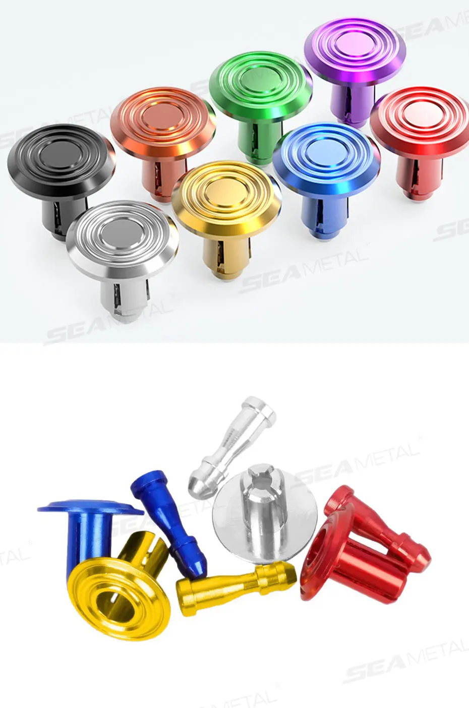 SEAMETAL 5/10PCS 6mm Motorrad Expansion Schnalle Aluminium Legierung Elektrische Fahrzeug Schraube Muttern für Ersetzen Shell Schnalle zubehör – Detail 12