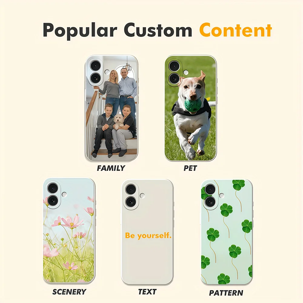 Personalized Photo Soft Back Phone Case - Custom DIY Design