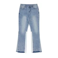 Jean vintage JBP pour homme, coupe droite, jambe large, pantalon long décontracté, streetwear, en denim de coton, taille mi-haute, fermeture éclair 3