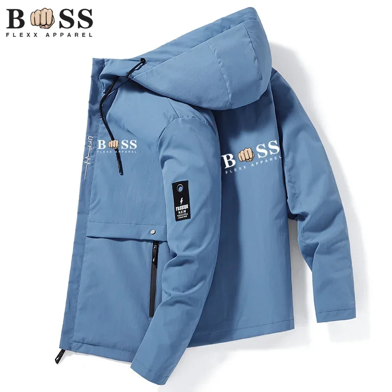 BSS FLEXX APPAREL Jacket Men's Windbreaker Zip Coat Spring Autumn Casual Work Jacket Fashion Outdoor Adventure