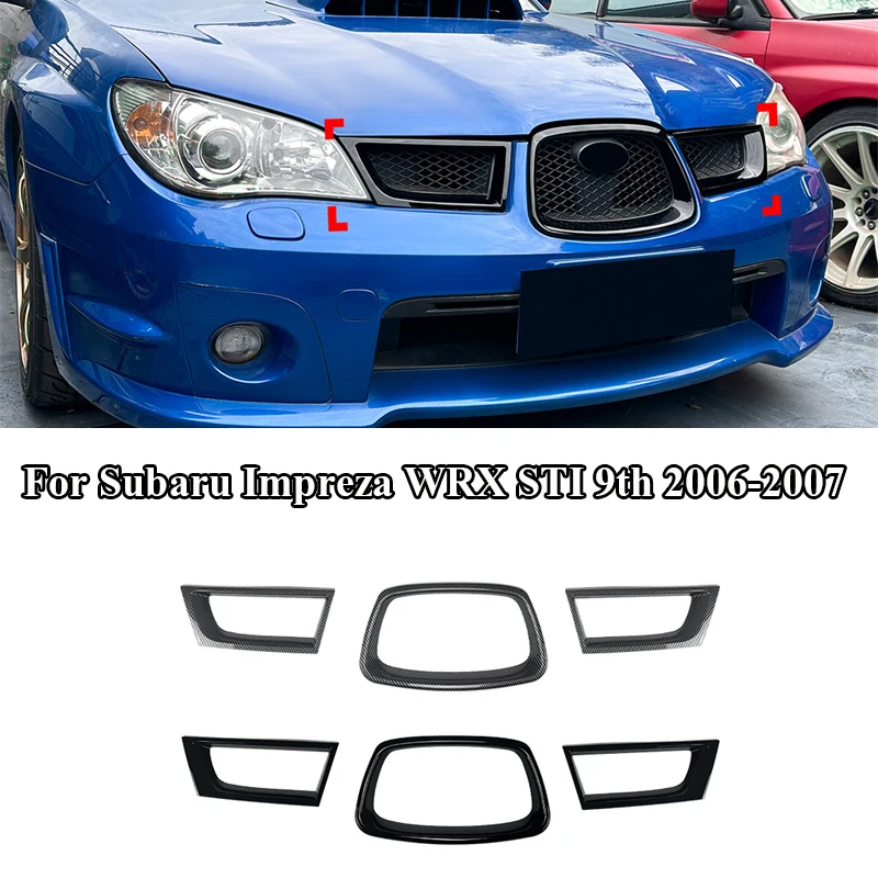 Glossy black 3PCS Car Front Grille Inlet Grill Hood Mesh Body Kit ...