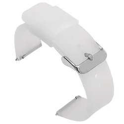 Universal Waterproof Silicone Sport Strap - Quick Release Soft Watch Band - 22mm (Half transparent S)