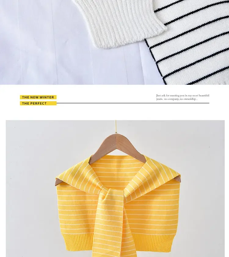 Shrugs Women Shoulder Shawl Fall Outwear All-match Candy Colors Fashion Knit Scarf-collar Harajuku Korean Streetwear Chic Sweet