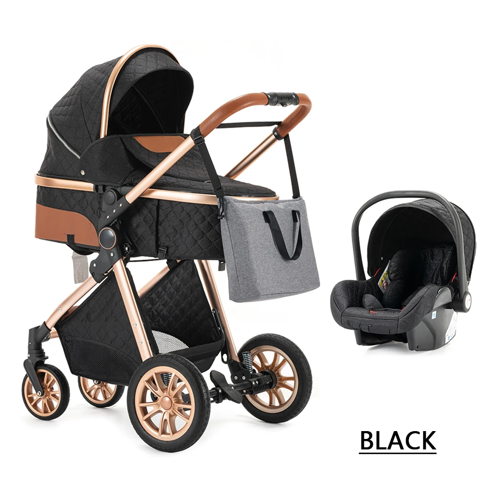 Luxe haute qualité bébé poussette 3 en 1 Portable voyage landau