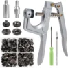 40 Set Metal Snap Button With Plier Tool Sewing Button Thickened Snap Fastener Kit DIY Craft for Installing Sewing Clothes 1