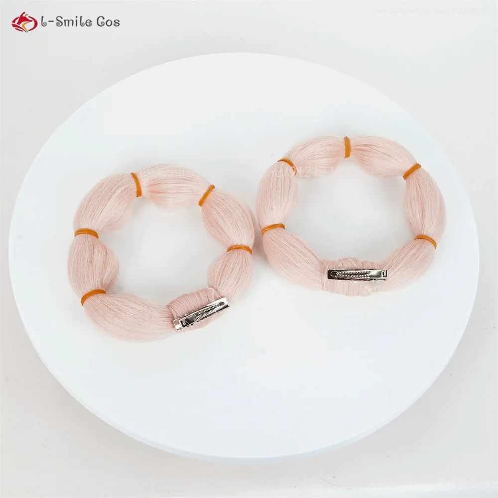 ZZZ Zhao Cosplay Perücke 85cm Rosa Zopf Voluminös Hitzebeständig Synthetik Haar Anime Halloween 8