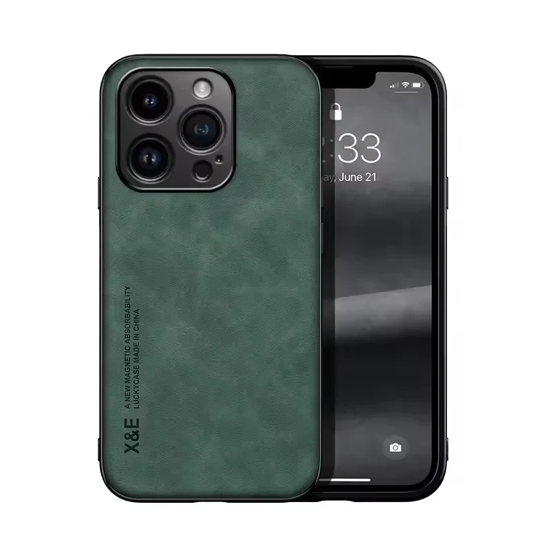 Enhanced Leather Magnetic Phone Case - Shockproof Cover