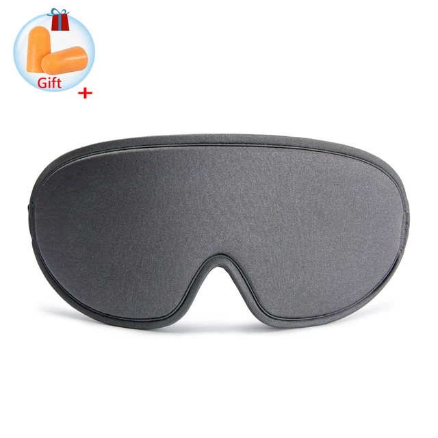 3D Sleeping Mask 100% Blackout Blindfold Sleep Mask for Eyes Smooth Sleep Eye Mask Sleeping Aid Eye Mask for Travel Slaapmasker Type-B-Gray