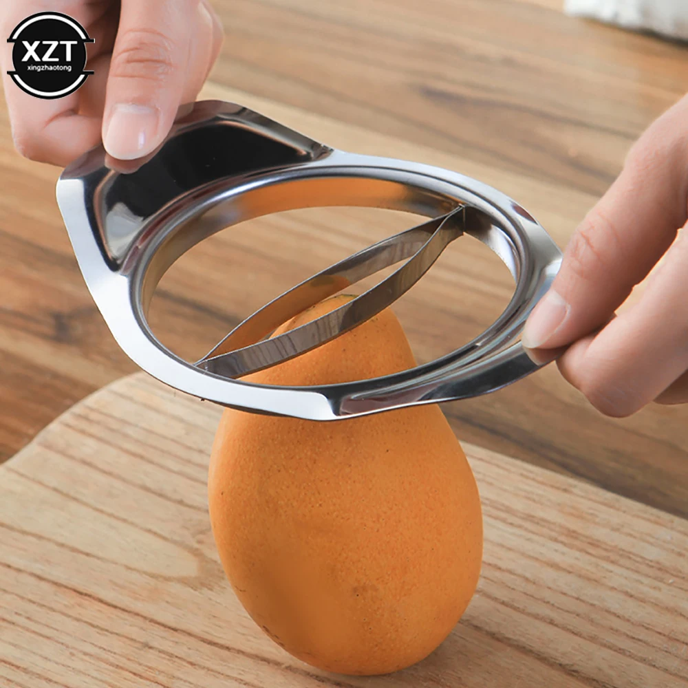 1PC Fruit Vegetable Tool Mango Slicer Mango Peel Knife Fruit Divider Splitter Stainless Steel Cutters Corer Kitchen Peeler