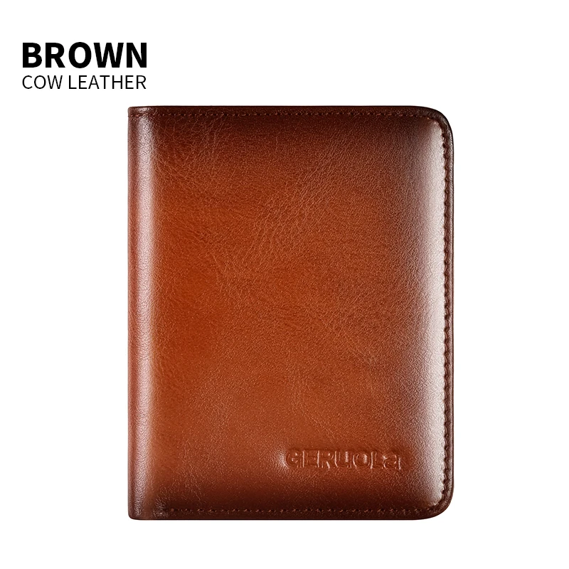 Men's Ultra-Thin Genuine Leather Wallet with RFID Protection - Perfect Valentine's Day Gift