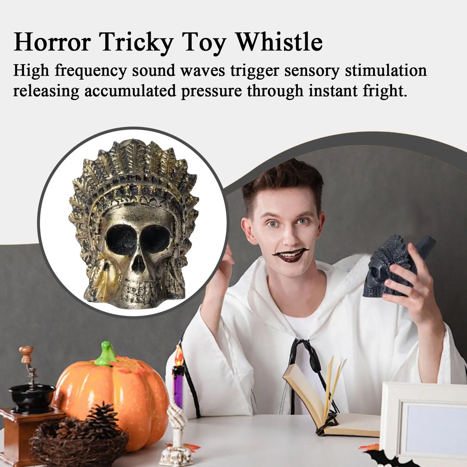 Aztec Death Whistle Screaming Loud Signal Prop Scary Pranks Whistle For Kids Stress Relief Collectibles Pranks Halloween Holiday