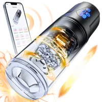 KUSHOR 3-in-1 männlicher Masturbator, Sexspielzeug mit App-Steuerung, realistische Blowjob-Maschine, 9 stoßender rotierender und vibrierender männlicher Stroker