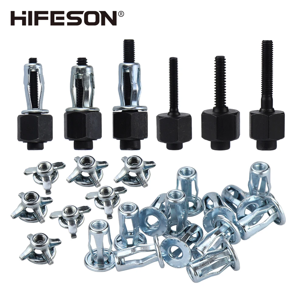 HIFESON Rivet Head Jack Nuts Set 20pcs Alloy Expansion Clamp Petal Rivet Kit Locks Manual Riveter Rivnut for Nut M4 M5 M6 M8