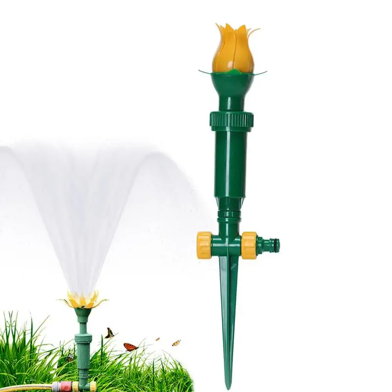 

Lawn Sprinkler For Hose Outdoor Watering Sprinkler Head Tulip Spike Garden Tools For Irrigation Gardening Supplies For Backyard