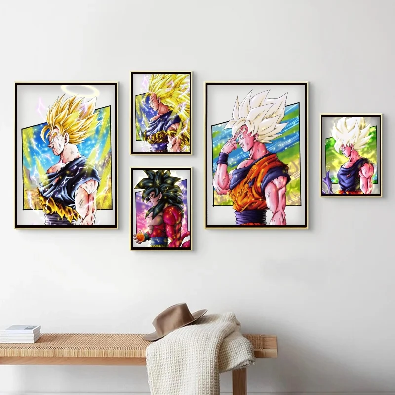 

Dragon Ball Canvas Prints Birthday Gifts High Quality Art Decorative Room Home Cartoon Character Picture Wall Decoration Modular