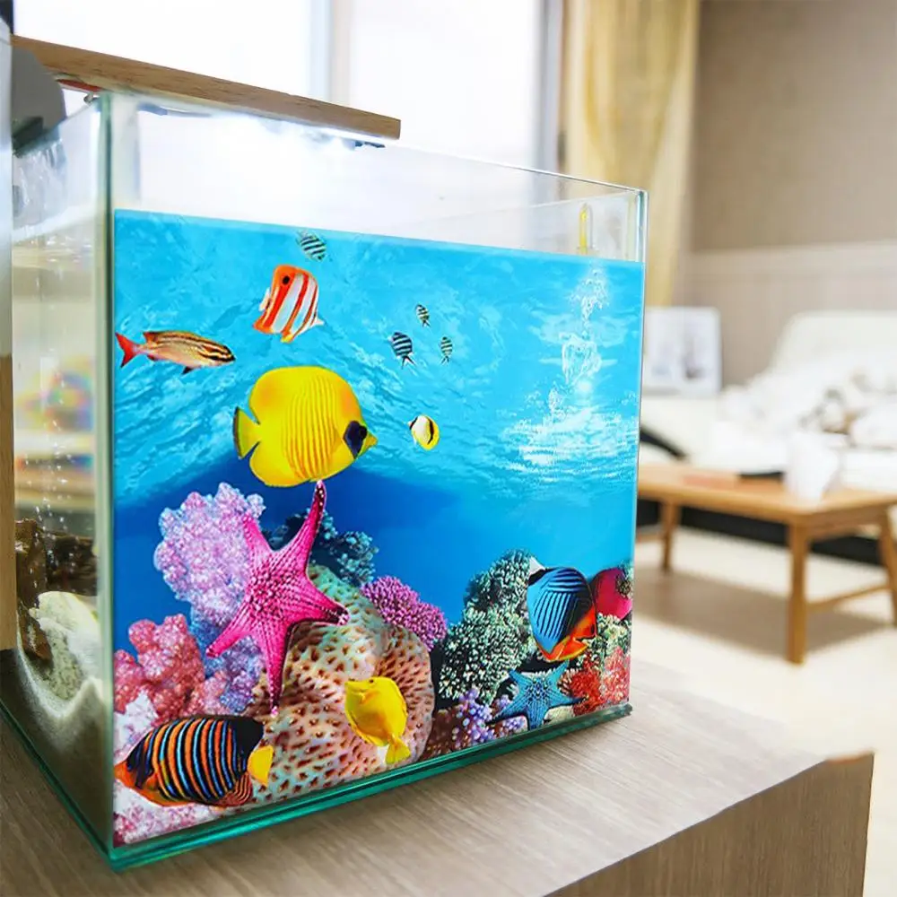 Aquarium Background Poster Self-adhesive 3D PVC Sticker for Fish Tank fish tank backdrop aquarium sticker