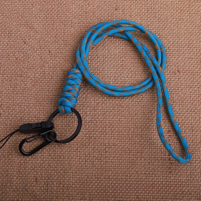 다목적 목 랜야드 강한 폴리에스터 직조 로프, 작업 카드홀더 키체인, 휴대폰 카메라 홀더