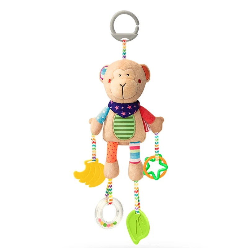 

Cute Animal Shaped Rattle Stroller Hanging Stroller Plush Toys Accessories Bed Around Hanging Supplies Plush Made