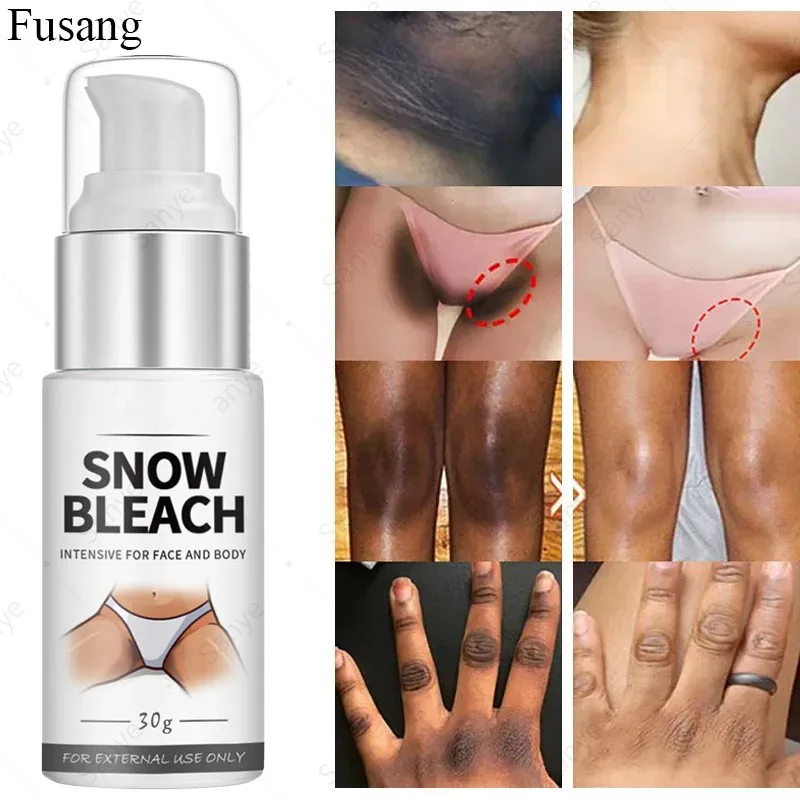 Bikini Area Snow Bleach Cream Private Parts Body Fast Bleaching Emulsion Underarm Strong Whitening Cream Brighten Intimate Area