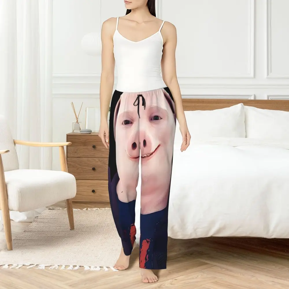 Custom John Pork Women Pajama Pants Lounge Sleep Sleepwear Bottoms With Pockets_ecoleips.com