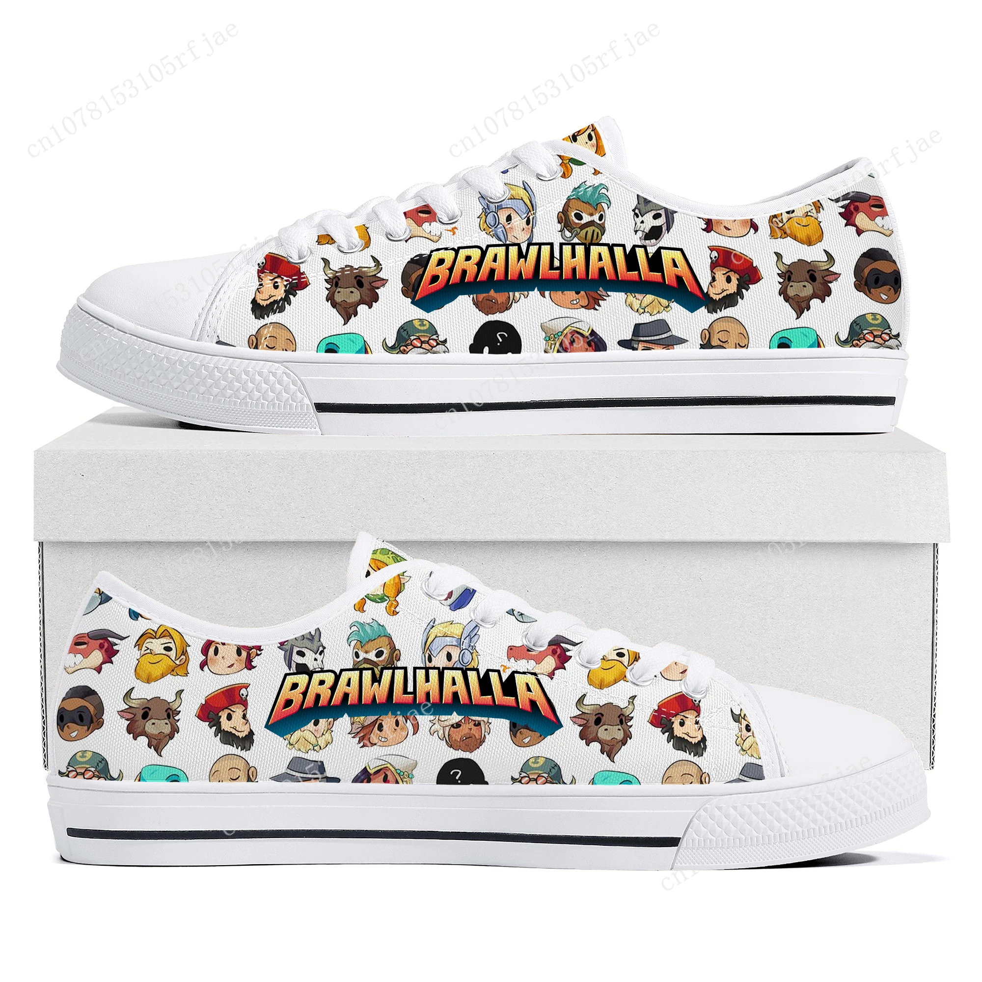Brawlhalla Low Top Sneakers Hot Cartoon Game Womens Mens Teenager High Quality Fashion Canvas Sneaker Couple Custom Built Shoes