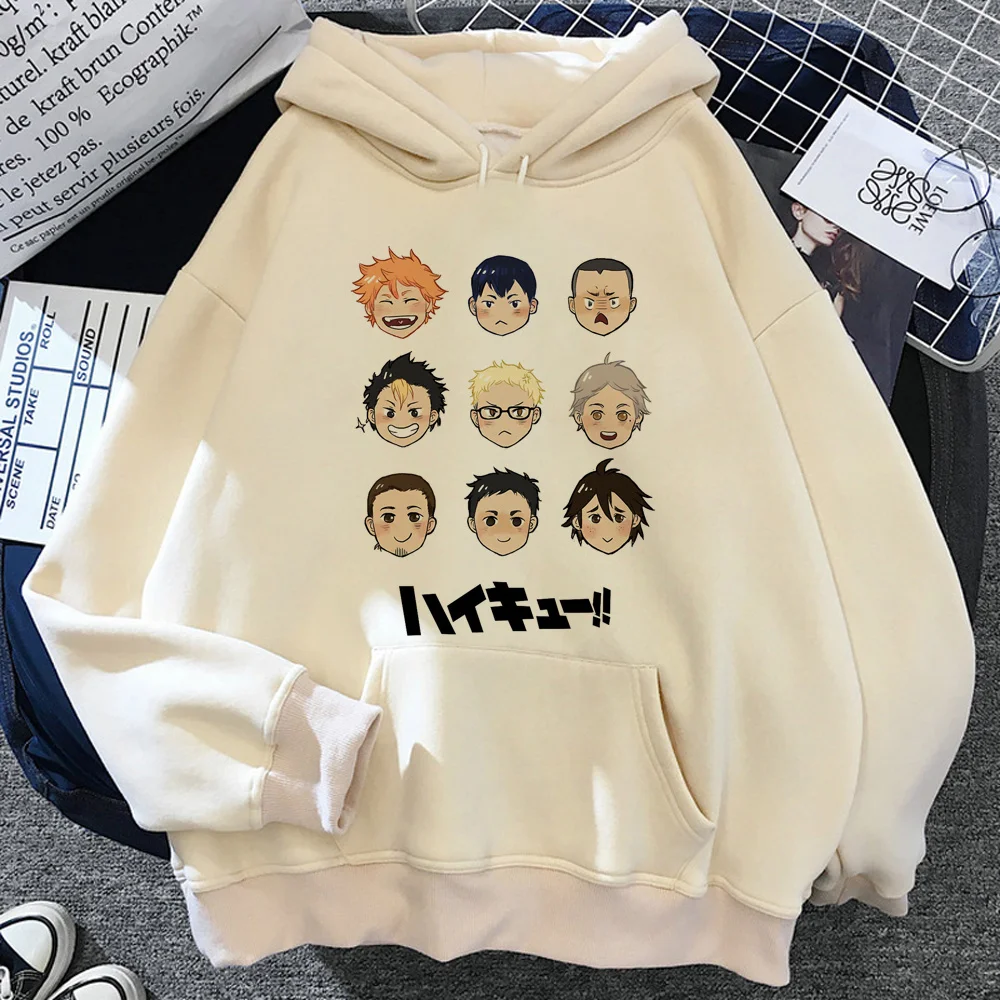 

Худи Haikyuu для волейбола Voleibol Женская корейский стиль графика Харадзюку С Капюшоном Рубашка Женский кавайный свитер