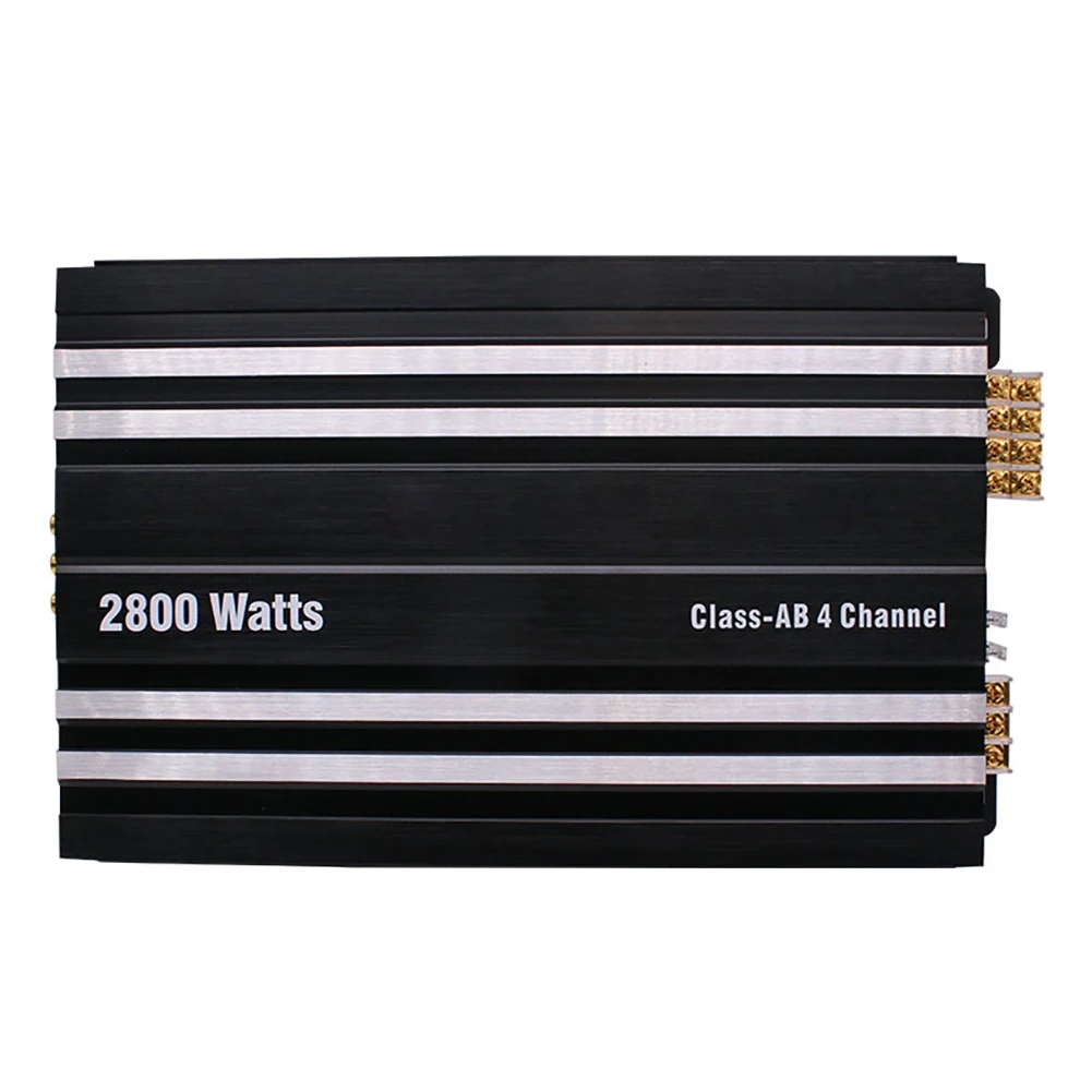 

A/B 4-канальный автомобильный усилитель, мощный усилитель 4x75 Вт, сабвуфер, HIFI Звук, частота 20 Гц-20 кГц, конструкция из алюминиевого сплава,