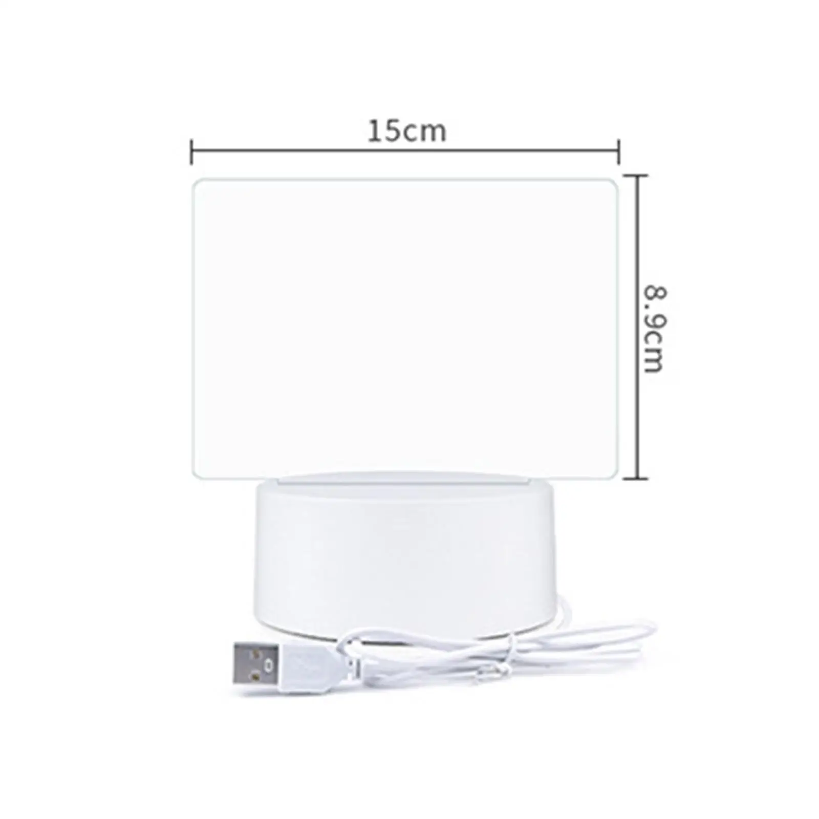 Clear Acrylic Drying Erase Board Note Board with Light up Rewritable LED Writing