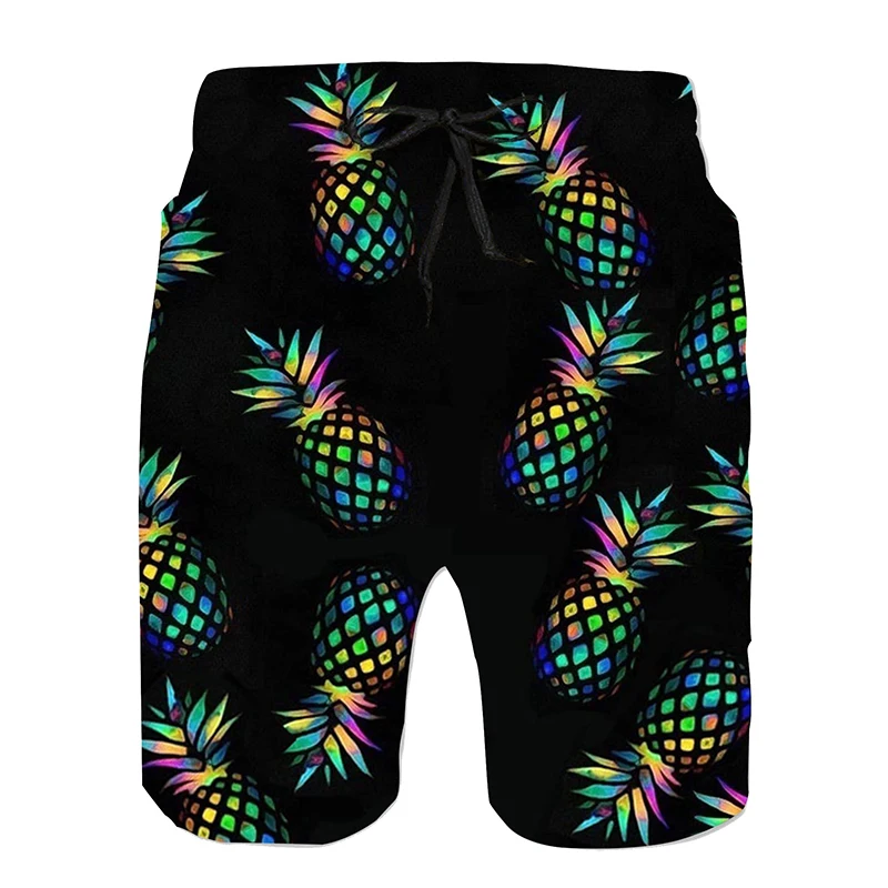 Full Print Pineapple Graphic Beach Shorts For Men Quick Dry Casual Plus Size Short Pants Men's Swim Trunks Ropa De Hombre 6