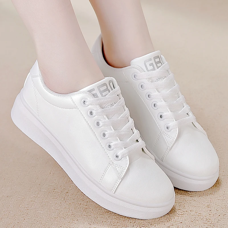 

PARZIVAL 2024 Women Sneakers White Shoes Leather Casual Sport Shoes Ladies Outdoor Running Vulcanized Shoes Zapatillas Mujer