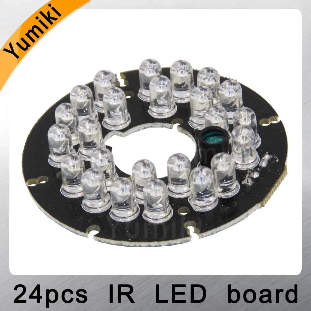 Yumiki Infrared 24 x 5 IR LED board for CCTV cameras night vision (diameter 54mm)