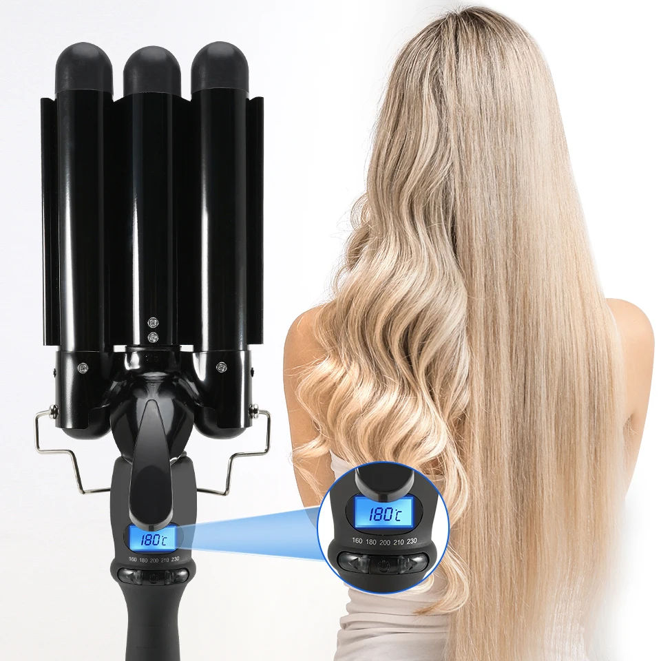 Professional Curling Iron Ceramic Triple Barrel Hair Curler Irons