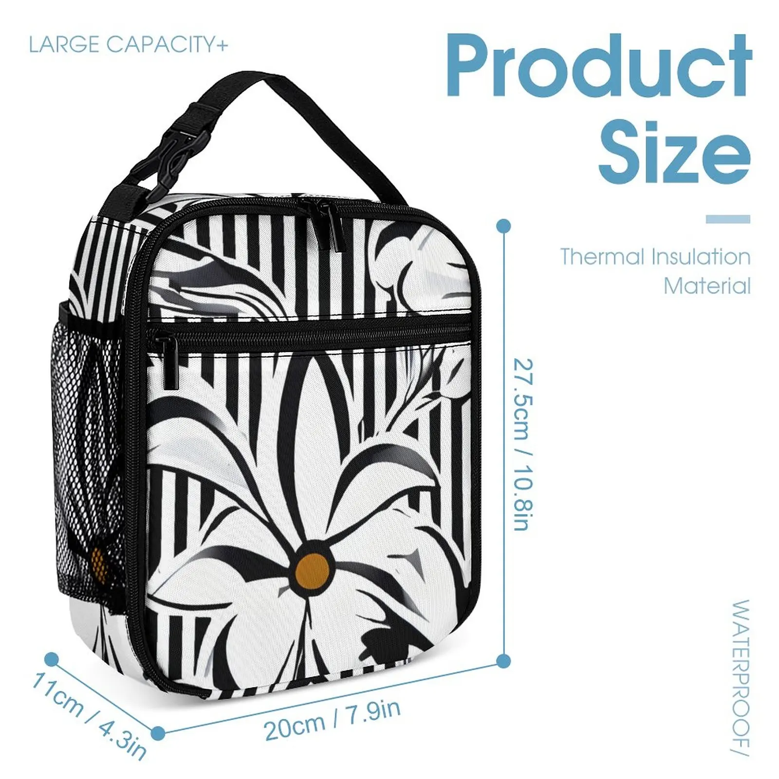 Three-piece Set Backpack with Pencil Case Bag for Meal Boxes School Bags for Teenager Pocket with Zipper