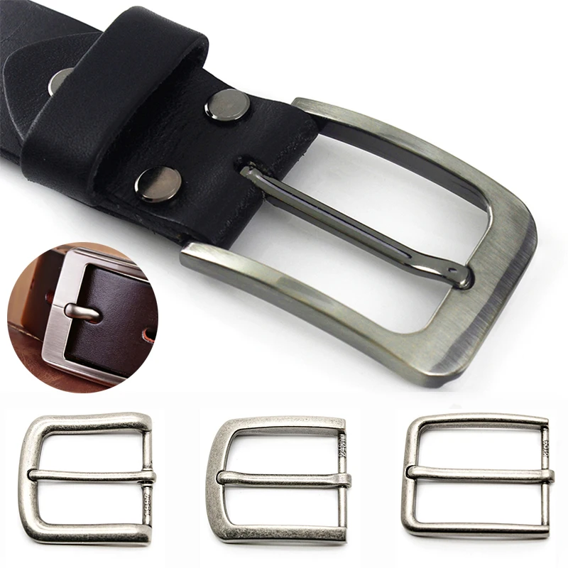 

1pcs 40mm Zinc Alloy Men's Casual Belt Buckle End Bar Heel bar Buckle Single Pin Half Buckle for Leather Craft Jeans Webbing