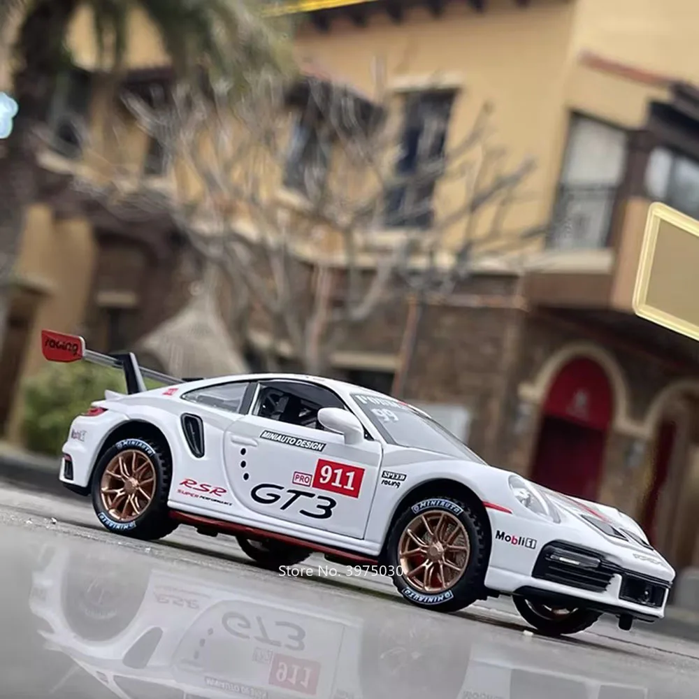 Die-Cast 1:32 Scale Porsche Supercar Toy with Light and Sound