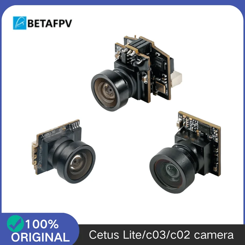 Module caméra et VTX Cetus Lite montré de face avec objectif grand angle 150°.