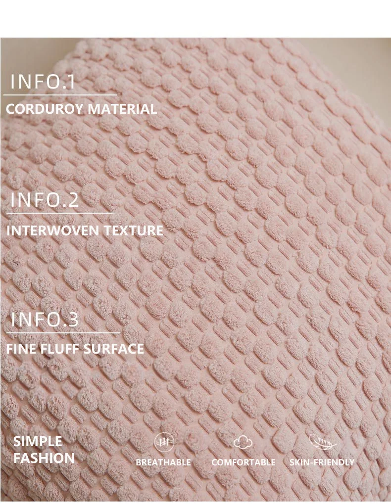 1 Stück Weiche Herbst-Dekokissenbezüge aus Cord im Boho-Streifen-Design für Landhaus-Stil, Couch, Bett und Sofa – Detail 7