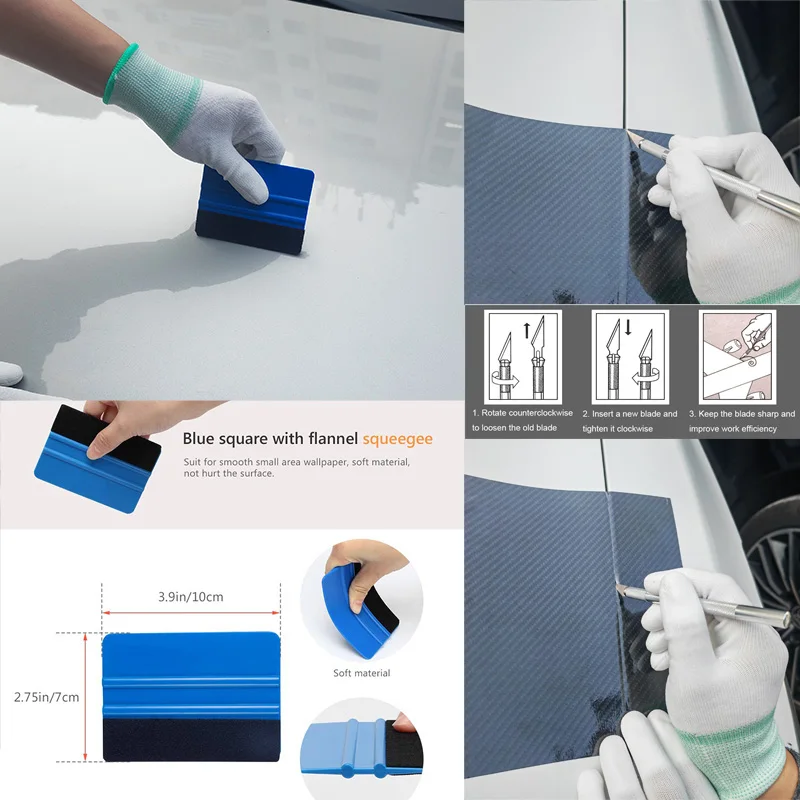 Pro Vinyl Wrap Squeegee Tool for Sign-making Wallpaper Install Vinyl  Application