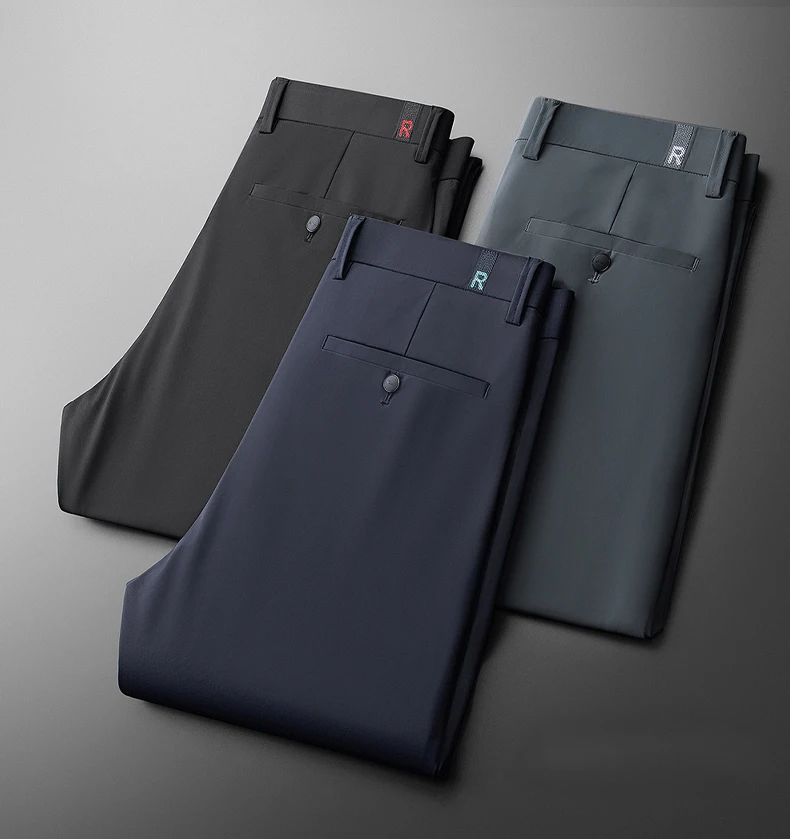 2024 neue Dünne Männer Marke Business Casual Anzug Hosen Gerade Dünne Weiche Stoff Hosen Frühling Sommer Elegante Beliebte Männliche Kleidung – Detail 3
