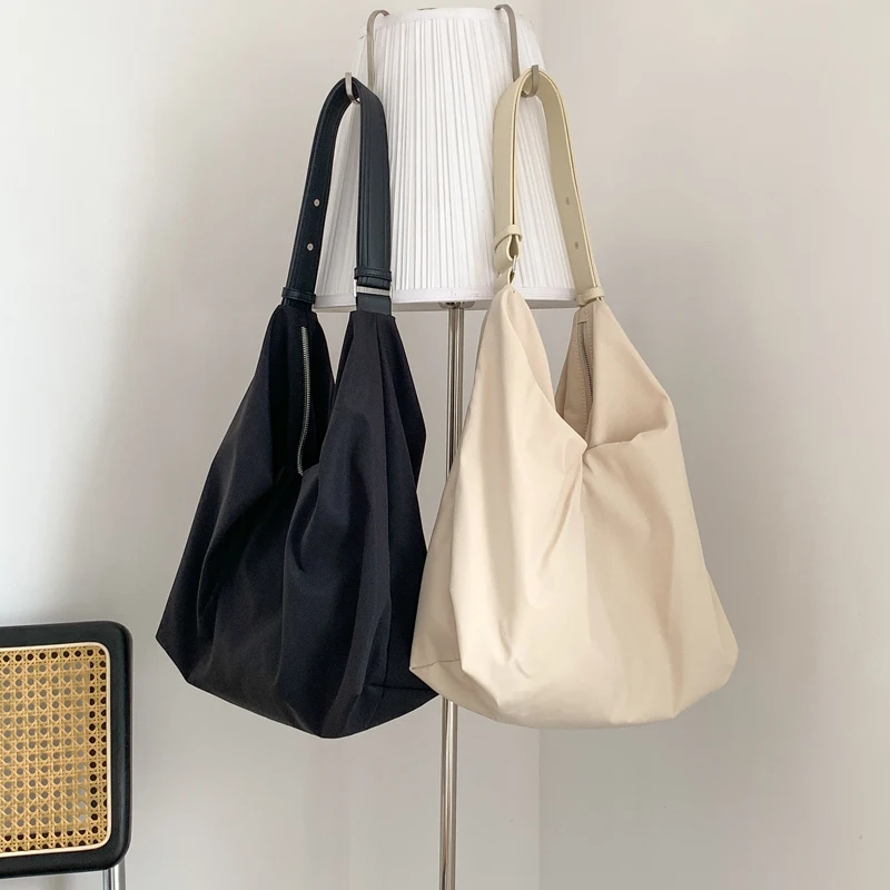 

High Quality Nylon Zipper Women's Bags Large Capacity Middle Handbags Korean Ladies Shoulder Bag Whole Sale