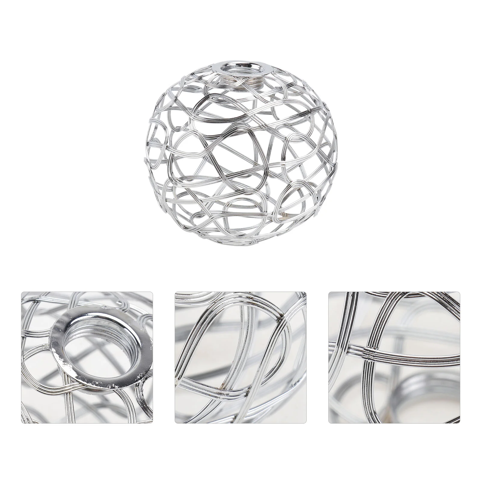 

Hollow Lamp Shade Hanging Chandelier Shade Silver Wall Lamp Globe Cage Lamp Shade Decorative Modern Light Shade