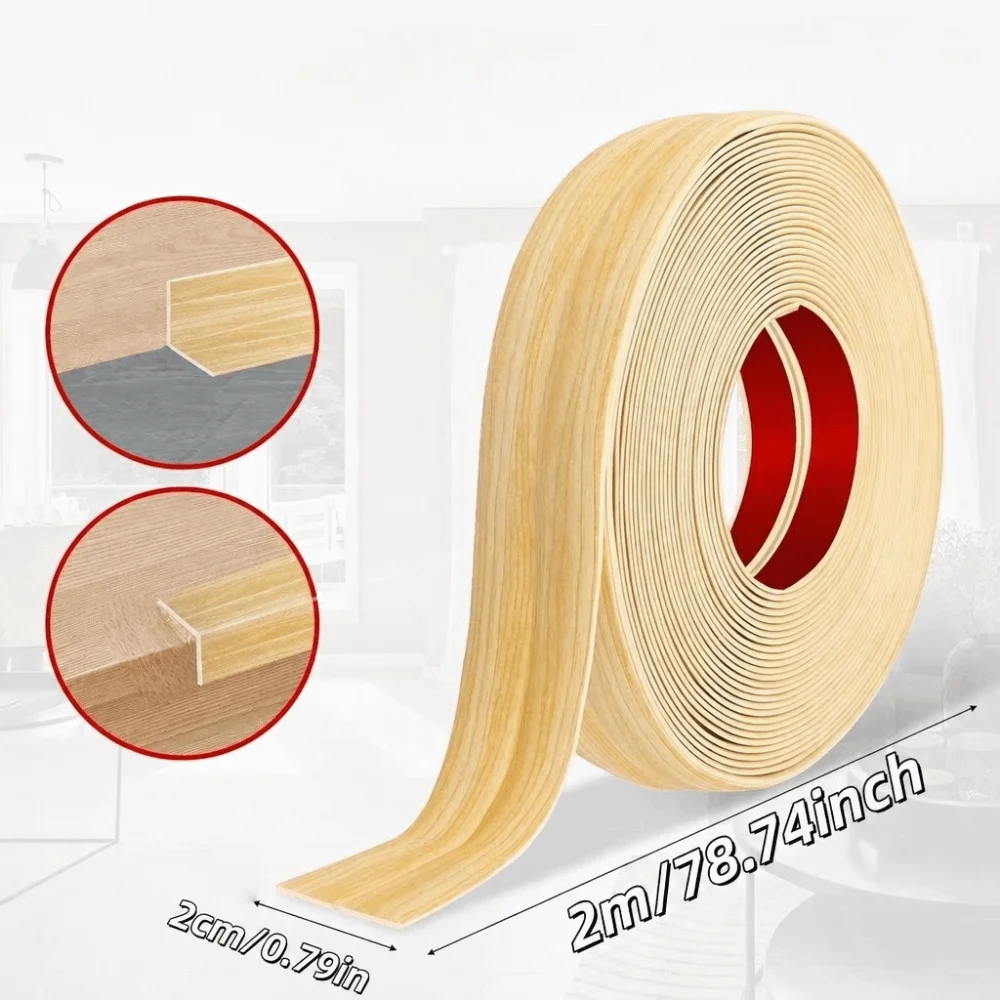 Flexible Peel and Stick PVC Wall Trim - 2cm x 2m, Self-Adhesive Corner Protector