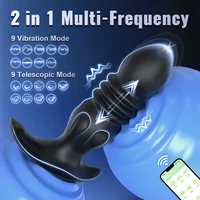 APP-Steuerung Thrusting Prostata-Massagegerät für Männer Analvibrator Teleskop Butt Plug Prostatastimulator Erwachsenes Sexspielzeug für Männer Homosexuell 2