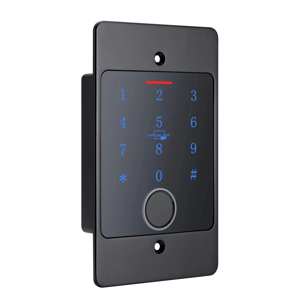 Tuya Wifi Standalone Fingerprint Access Control Keypad Metal Waterproof Backlight Embedded installation Opener Reader+M70 box