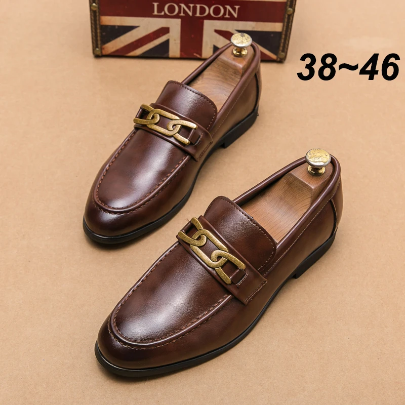 Designer Leather Luxury Casual Mens Comfort Driving Dress Mocassini Formali Business Mocassini Scarpe Da Sposa Italiane Per Uomo