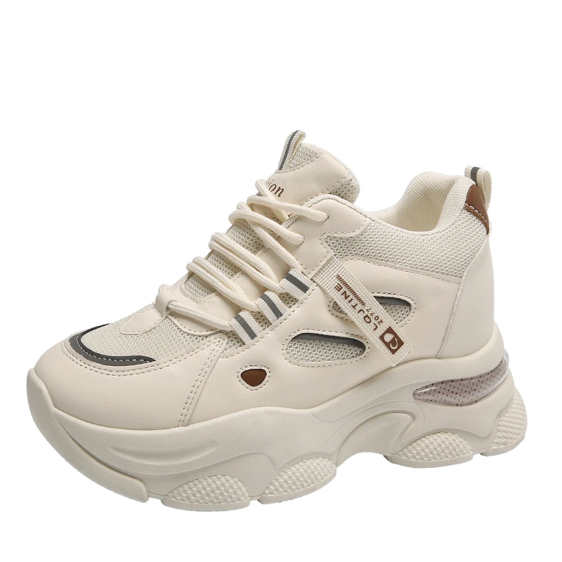 زيادة داخلية أحذية بيضاء صغيرة للنساء 2024 صيف جدي...