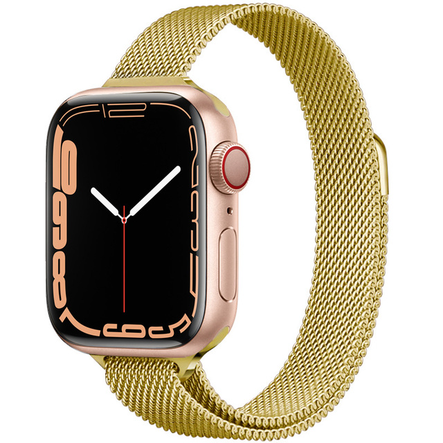 Magnetic Loop Strap For Apple watch Band 40mm 44mm 45mm 41mm 42mm 38mm Stainless steel bracelet iWatch series 3 4 5 6 se 7