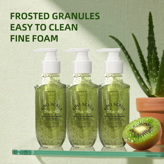 Blithe Time Kiwi-Duschgel 225 g, mit Kiwi-Fruchtextrakt, Sheabutter, nährt die Haut, spendet Feuchtigkeit und reinigt die Haut,