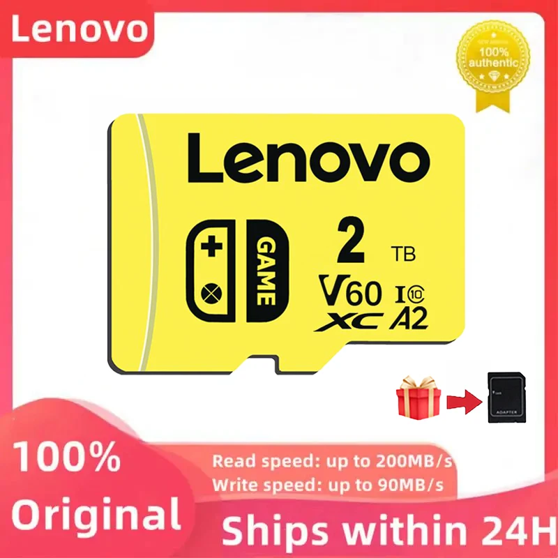 Lenovo 2Tb Sd Memory Card 128Gb 256Gb Sd/Tf Flash Card Mini Sd Card Uhs-1 Flash Memory Card Con Pacchetto Adattatore Sd Gratuito